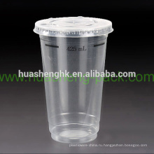 Горячая распродажа дешевый пластик прозрачный 17oz одноразовые чашки с крышкой пластика